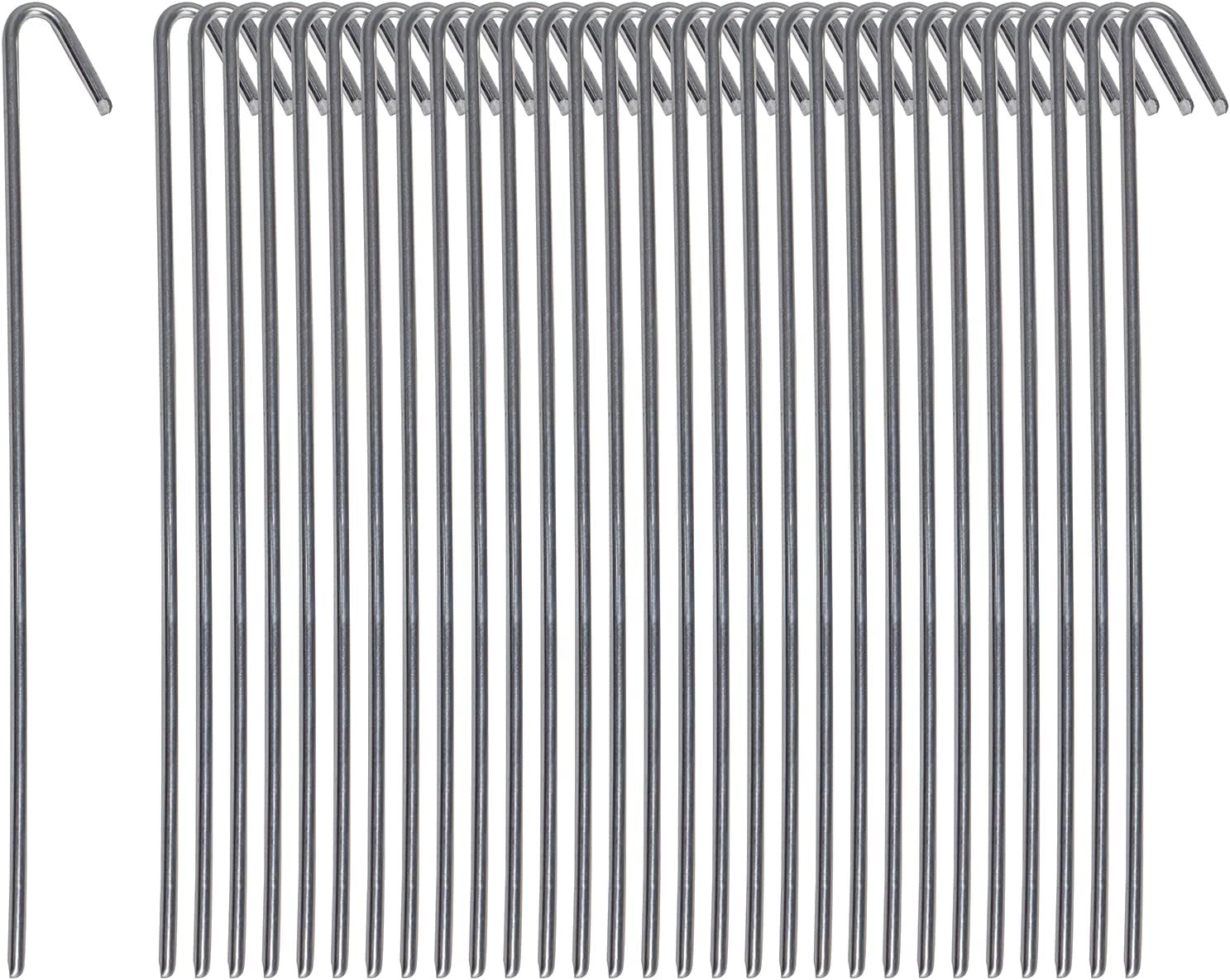 30 Pack Tent Stakes Metal Garden Edging Fence Hooks Pegs Christmas Decoration Stakes Made USA 9 inches Long